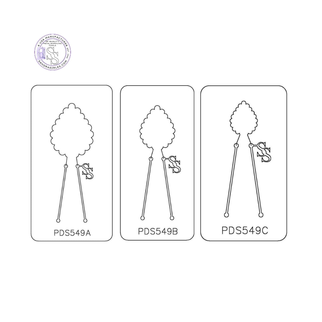 PANCAKE DIE PDS549 SHAPE 49 SCALLOP TEARDROP